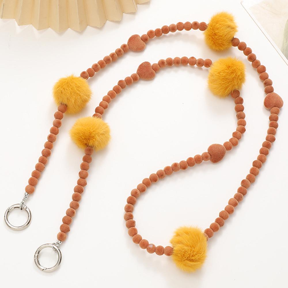 Plant Velvet Beaded Phone Lanyard Stylish Crossbody Chain for Phone Case