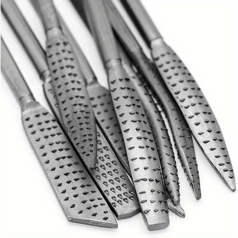 Набор из 8 напильников для рашпиля по дереву - Ассорти из напильников для рашпиля - Инструмент для обработки дерева