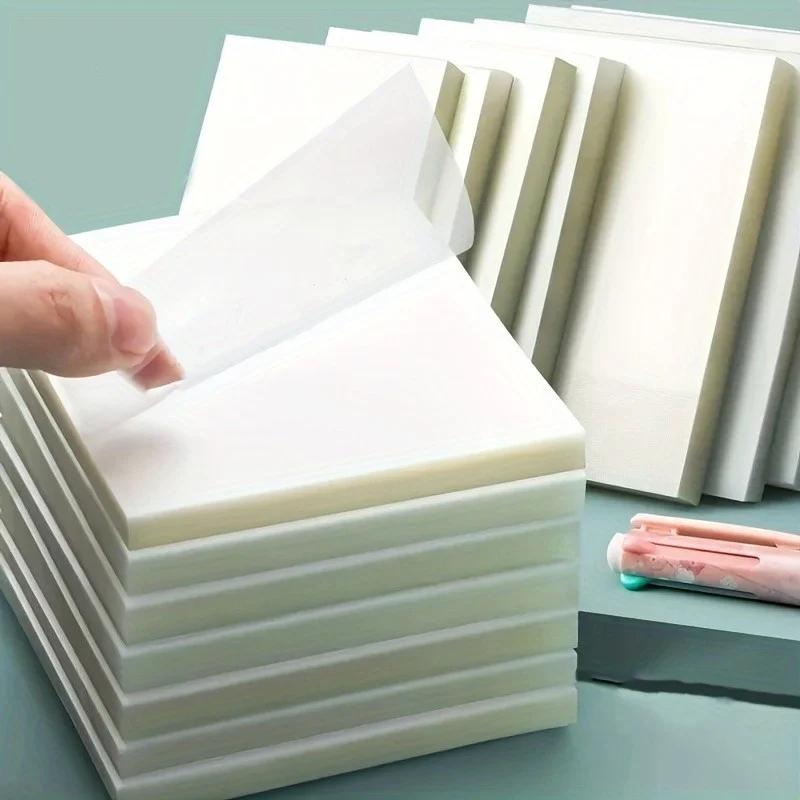 1Pack of 50 Transparent Self-Adhesive Sticky Notes - Reusable & Waterproof for Books, Notebooks, Ideal Christmas Gift