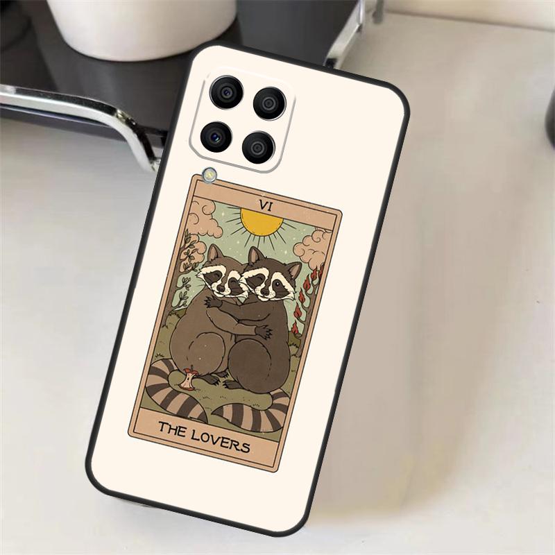 Raccoon Art Tarot Case For Samsung Galaxy M16 M36 M56 M33 M53 M13 M12 M32 M52 M20 M15 M55 M31 M14 M35 M34 M54