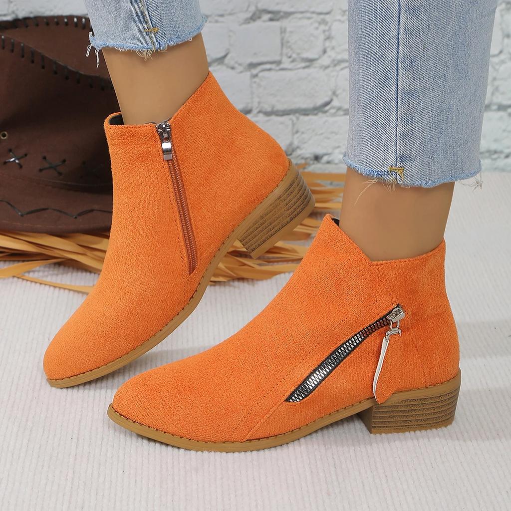Fashion Women Ankle Boots 2024 New Square Heel Platform Boots Women Sexy High Heels Shoes Winter Casual Fashion Boots Botas De Mujer