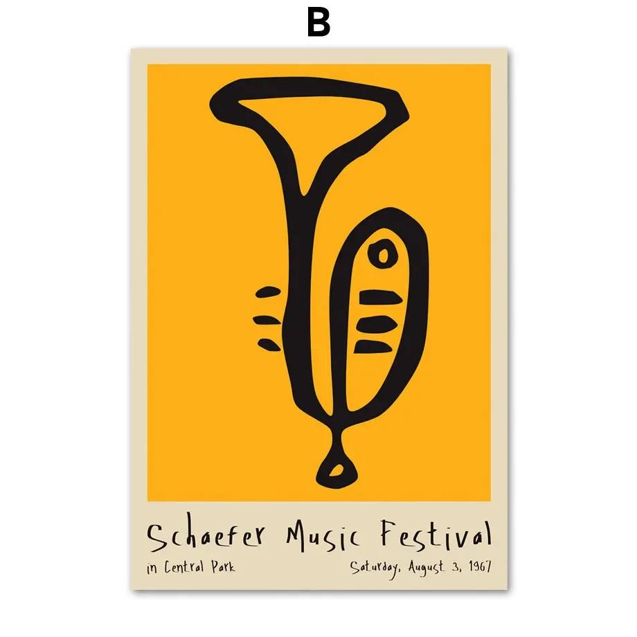 Абстрактный Винный Джазовый Фестиваль Красный Черный Кот Холст Живопись Настенное Искусство Скандинавские Постеры и Принты Настенные Картины для Декора Гостиной