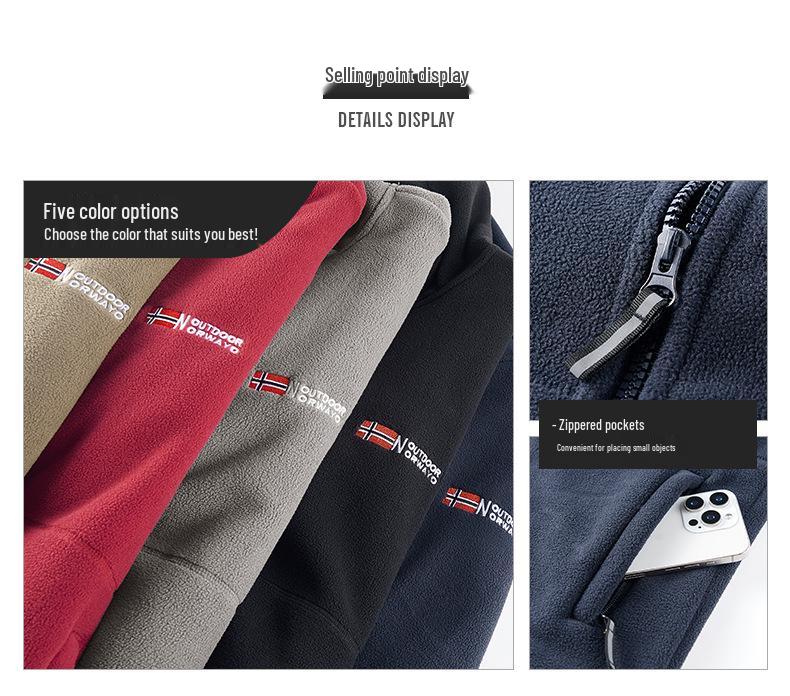 Мужская норвежская куртка из флиса Шерпа, двусторонняя, в стиле business casual, для активного отдыха, с теплым велюром, осенне-зимний стиль, больших размеров.