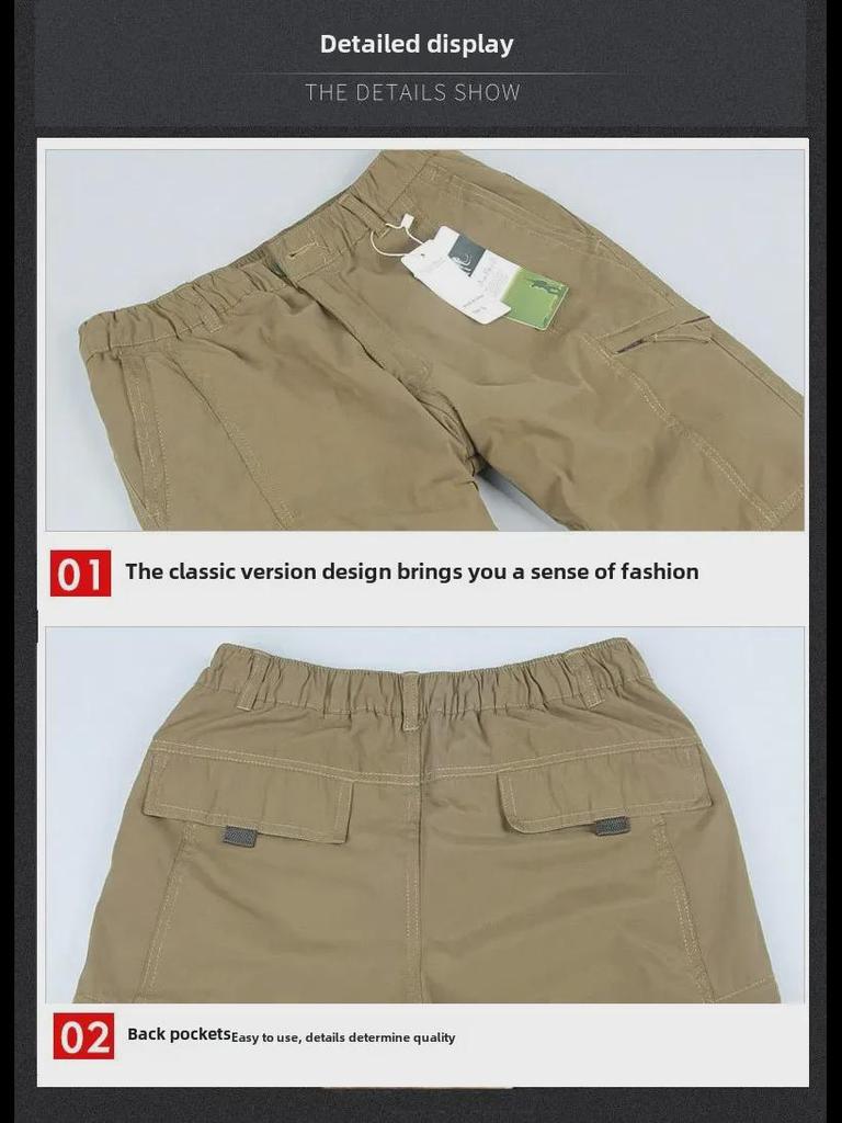 Мужской комбинезон из плотного бархата для активного отдыха: Теплые прямые хлопковые брюки с множеством карманов для осени и зимы