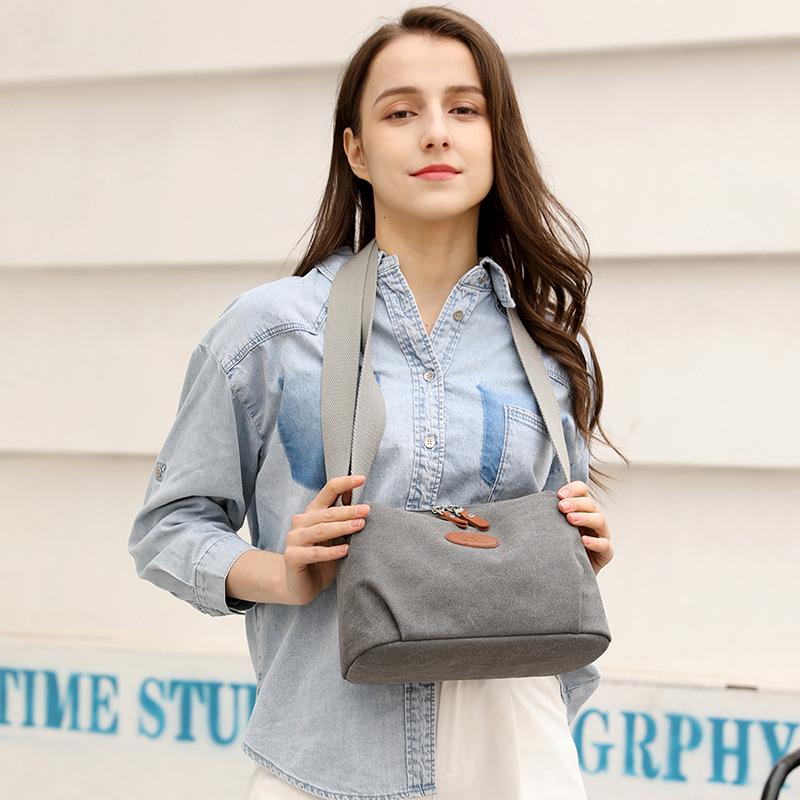Ladies Casual Crossbody Bags for Women Messenger Bag 2024 Winter Female Small Canvas Clutch Purses Shoulder Bags