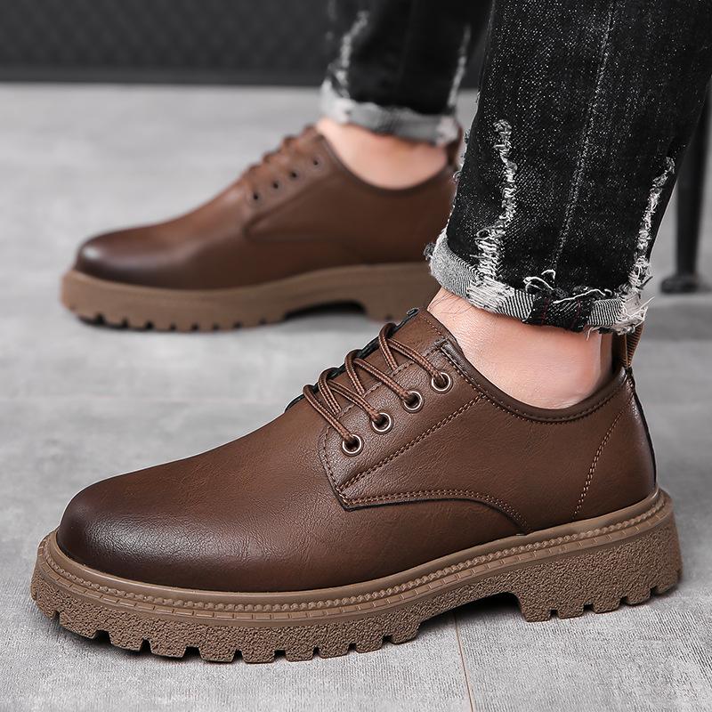 2025 Spring Trend Men's Boots, Vintage Young Men's Shoes, British Fashion Low Top Martin Boots