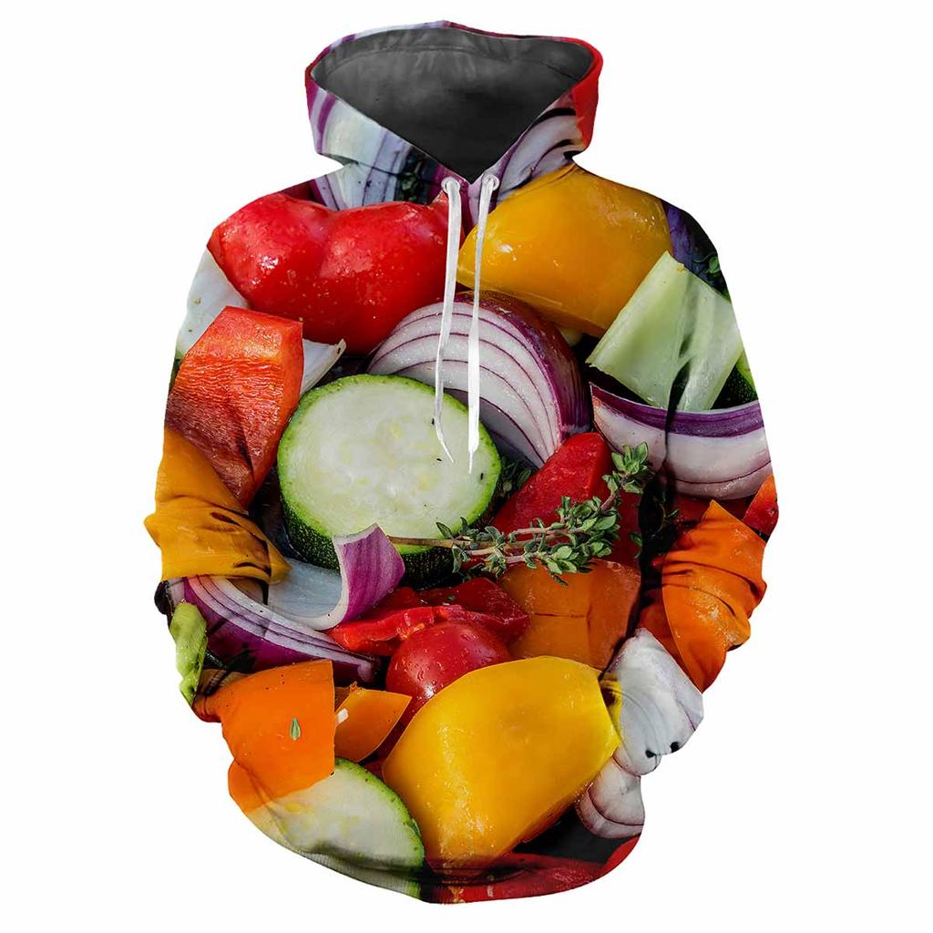 Autumn Fruit Vegetable 3D Print Hoodies Men Women Fashion Casual Sweatshirts Oversized Hoodie Pullovers Tracksuit Clothing