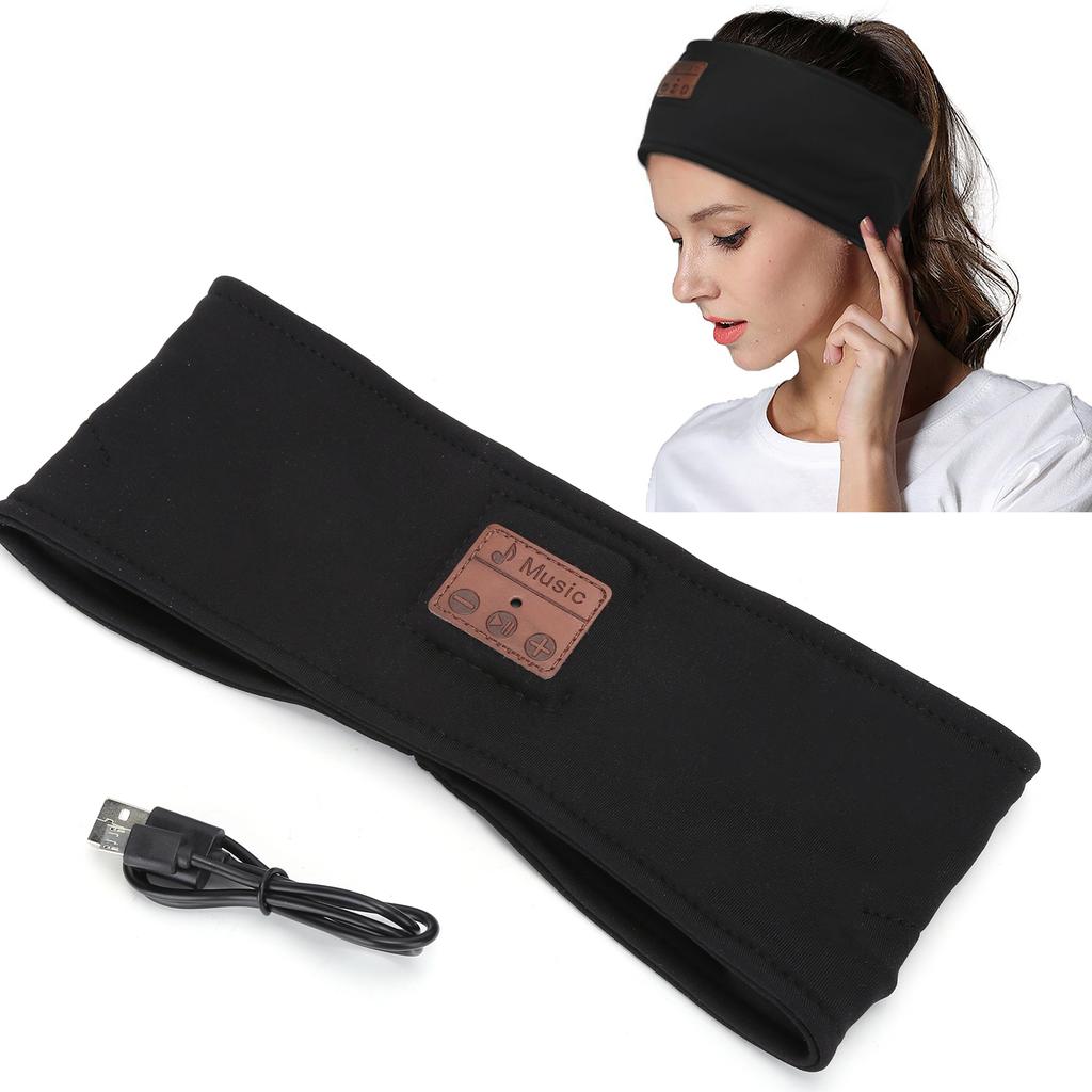 Bluetooth Music Headband Wireless Sports Elastic Headband Headphones for Side Sleepers