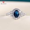 Темно-синяя серия, подвески, женские кольца на палец, роскошные обручальные кольца для невесты, блестящие украшения из циркона с бриллиантами