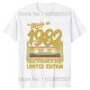 Funny Made In 1982 Limited Edition 42 Years Of Being Awesome T Shirts Summer Cotton Streetwear Birthday Gifts Tshirt Unisex