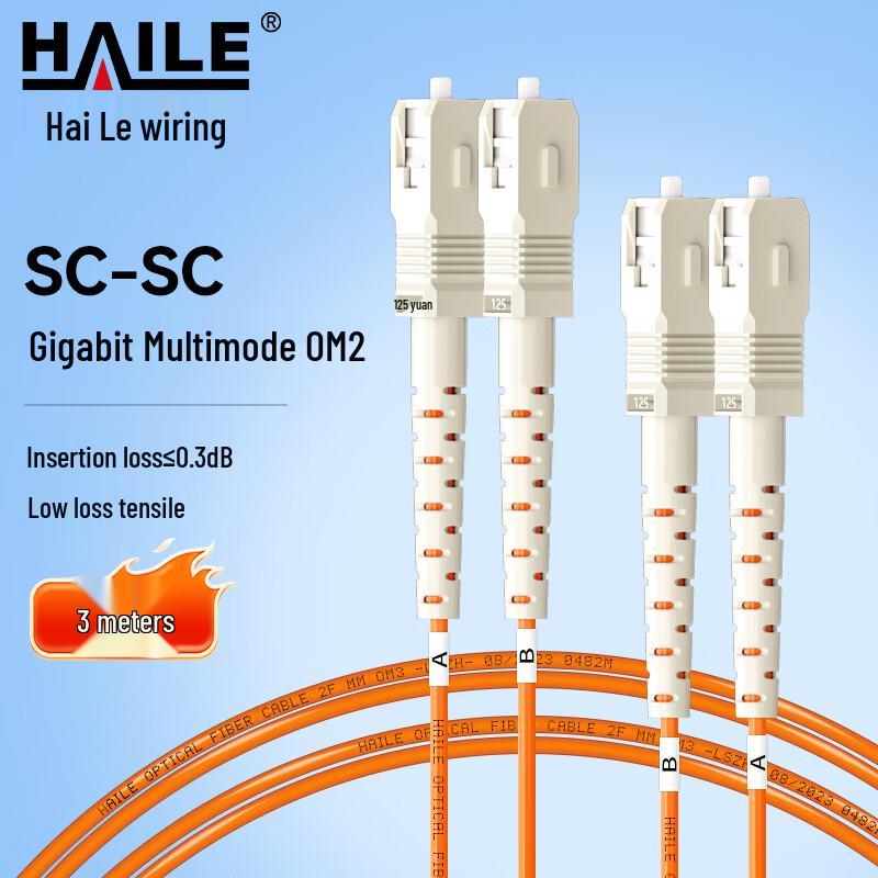 HAILE Gigabit OM2 Dual-Core Multimode Fiber Optic Patch Cable