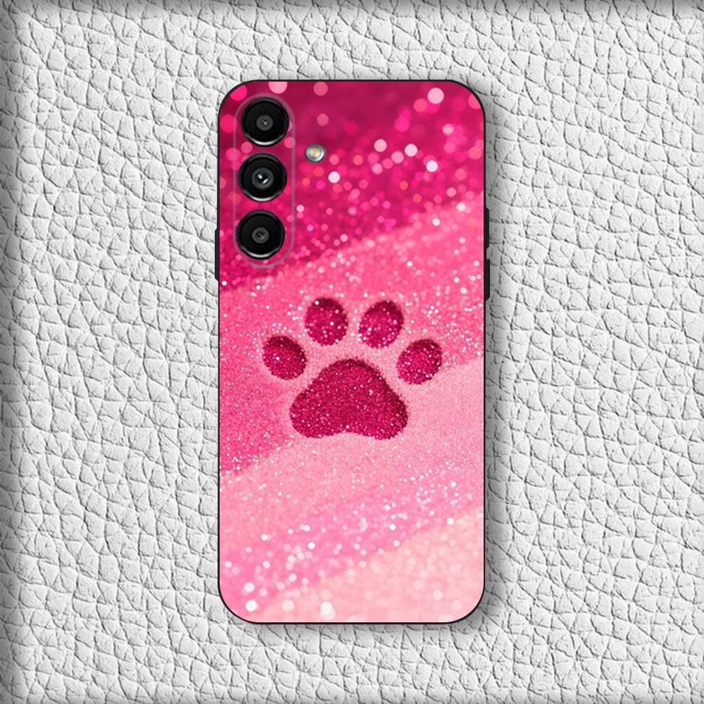 Art Puppy Paw Phone Case For Samsung Galaxy A20,A21s,A22,A31,A32,A52,A53,A72,73,A80 Soft Black Cover