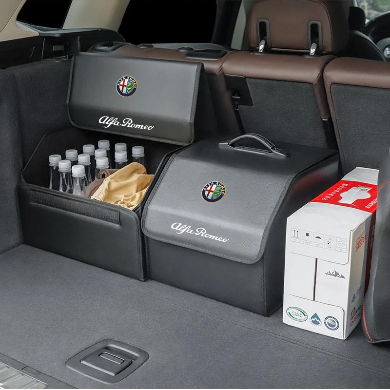 Автомобильные наклейки Для Alfa Romeo Автомобильный багажник Сумка для хранения Кожаный ящик для кемпинга Складной Для Alfa Romeo Giulietta GT 159 147 156 Mito B