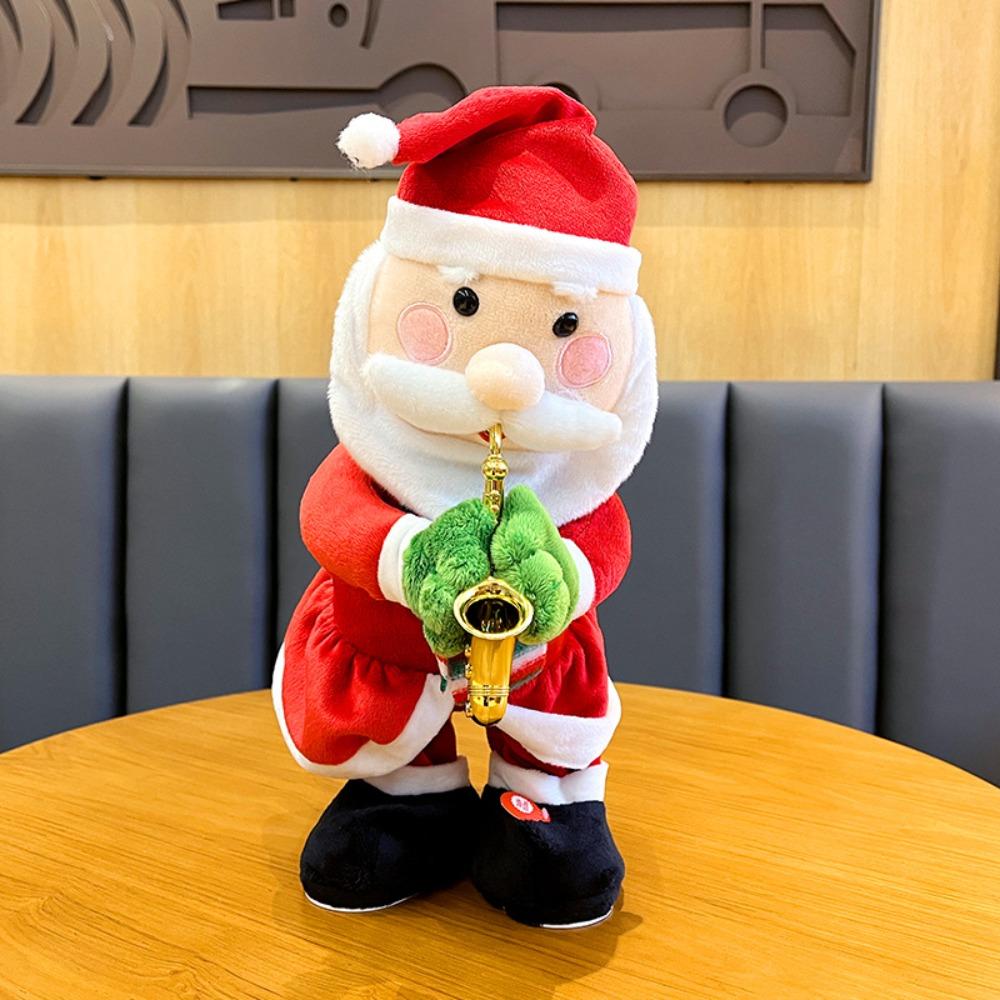 35см Рождественская плюшевая игрушка Снеговик Лось Танцующие Поющие Мягкие игрушки Электрическая плюшевая кукла Домашний декор