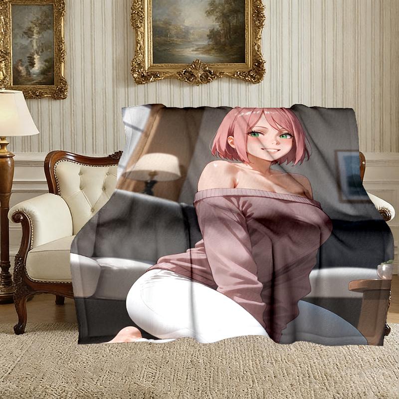 1pc naruto Blanket, Home Printed Throw Blanket - Soft Blanket Gift for Family, Washable Sofa Bed Blanket