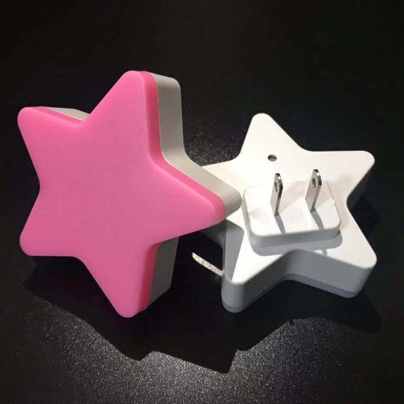 LED Stars Night Lights EU/US Plug Night Lamp Light Home Decoration Bedroom Bedside Baby Room Living Room Corridor Lighting Back Up Lights 1