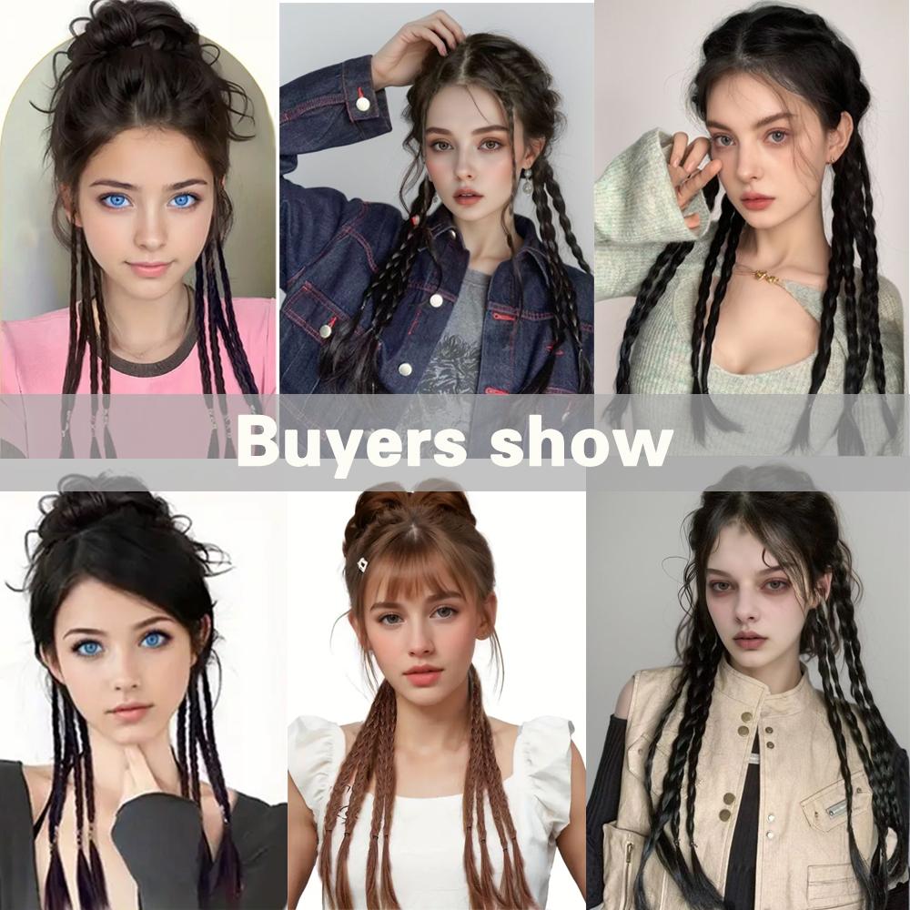 MERISIHAIR Синтетические длинные шикарные плетеные накладные волосы для хвоста, термостойкие, идеально подходят для женщин, повседневные и праздничные аксессуары для волос