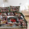 Christmas Dachshund Collage Print 3Pcs Bedding Setduvet Cover With 2 Bedropillowcase Home Birthday Gift