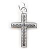 [J3808] - Silver 'Cross' Pendant - 14x20 Mm