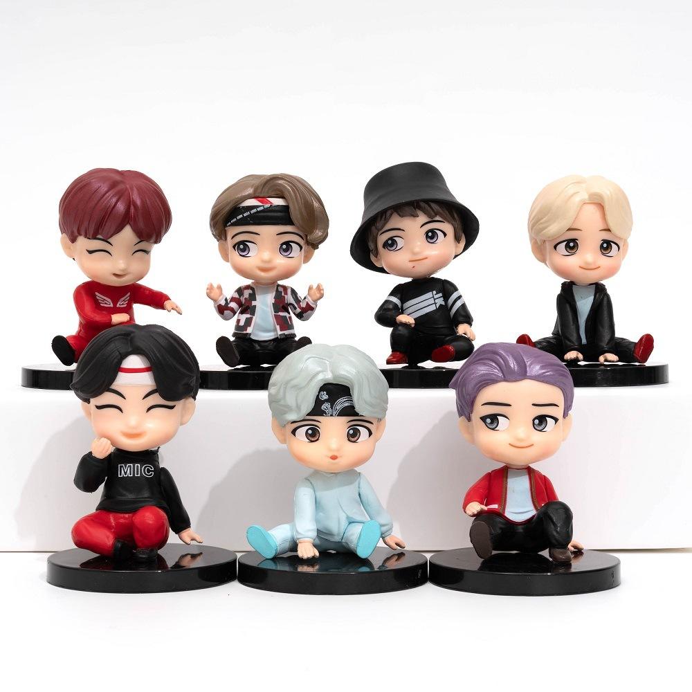 Buntan Boy 7 Штук/Набор Фигурка Кукла Модель Игрушка Rm Jin Suga Jhope Ji Min V Jungkook Звезда Идол Милый Подарок