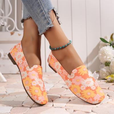 Обувь для женщин Модные весенние и осенние женские туфли на плоской подошве Разноцветные круглые носки Сетчатая ткань Дышащие Zapatillas De Mujer