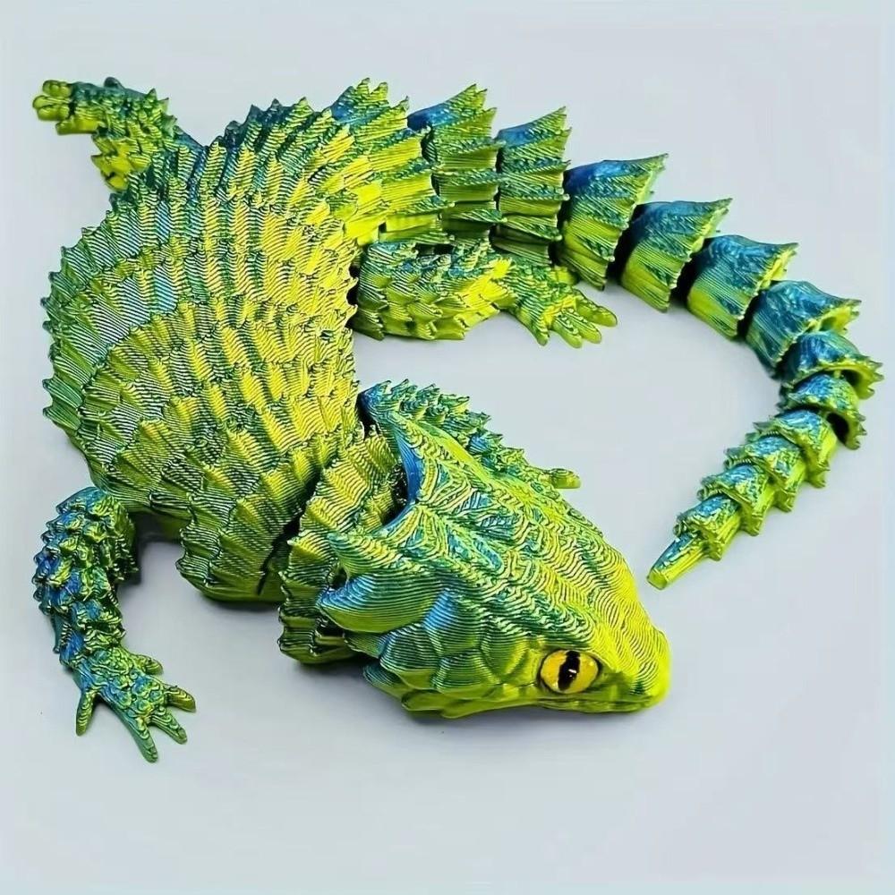 Movable Joints Lizard Figurines Flexible Articulated Lizard Movable 3D Printed Lizard Home Decor