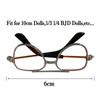 Mini Plush Doll Accessories Cute Heart Frame Plush Doll Eyeglasses For 10cm Dolls Glasses Clothes