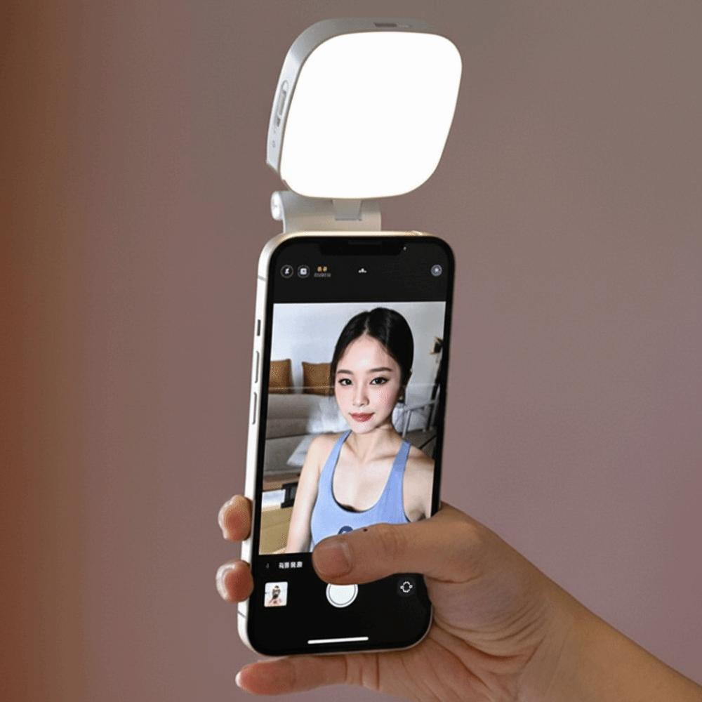 with Makeup Mirror Mobile Phone Fill Light 3 Color Folding LED Phone Fill Light Vlog