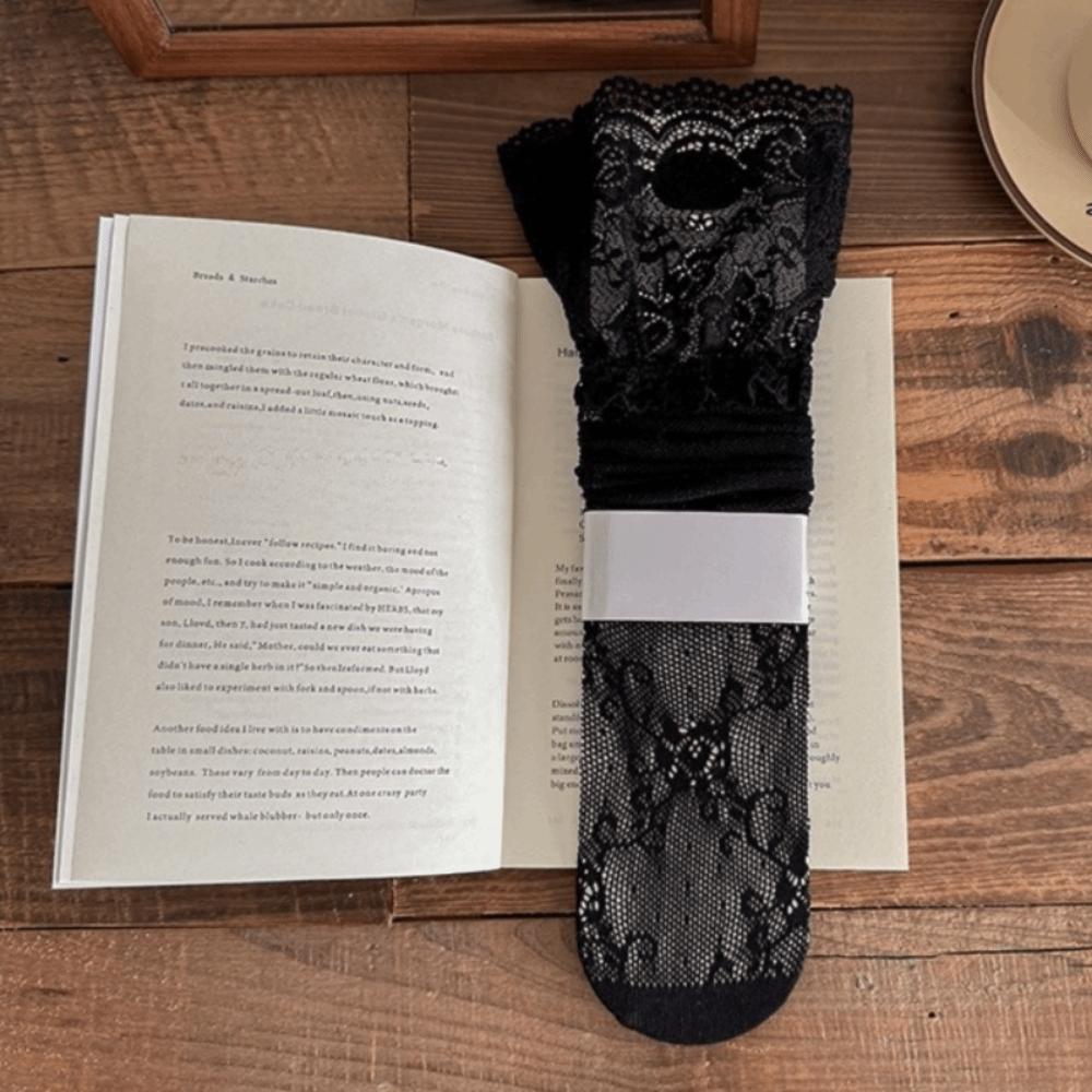 Y2K Over The Knee Stockings Floral Lace Boot Socks New Thigh High Stockings Lolita Style