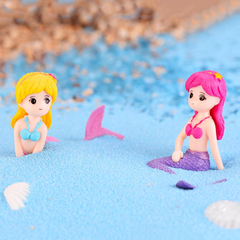 Mermaid Diy Mini Miniature Figurine Garden Dollhouse Decor Micro Landscape
