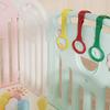 Plastic Playpen Pull Ring Solid Color Baby Toys Fun Baby Crib Hooks