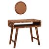 Makeup Table in Brown 90 x 76 x 45 cm Solid Upcycled Wood