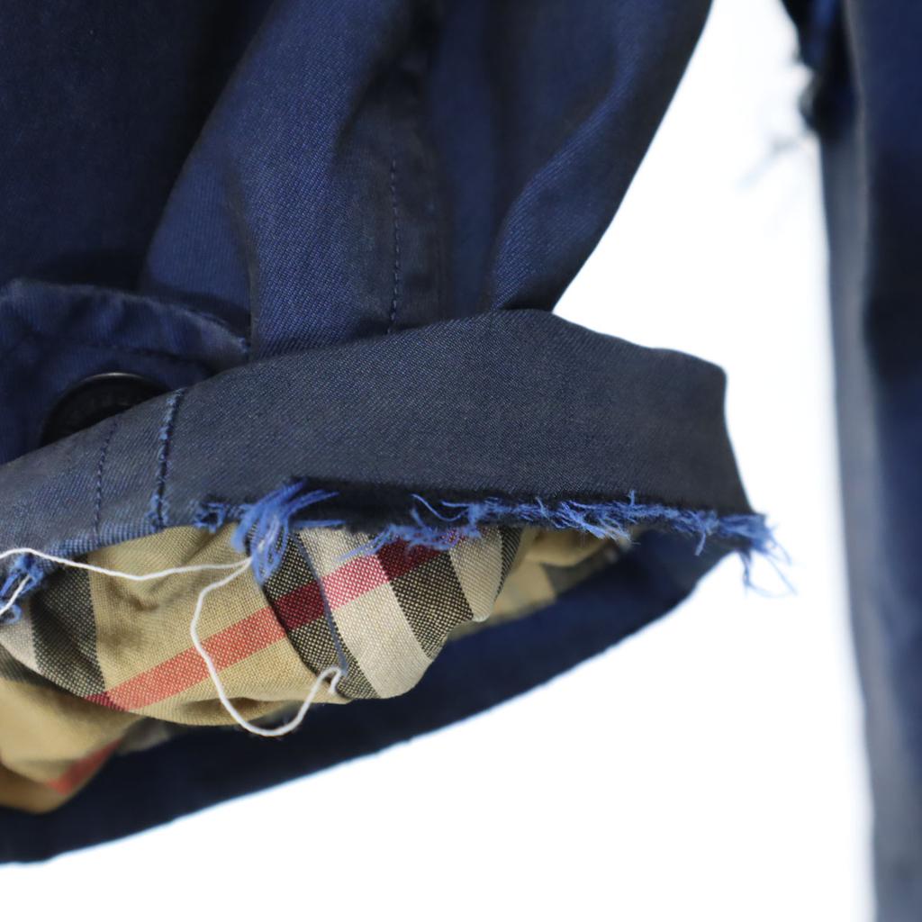 Burberry Сделано в Италии Пальто-стойка из нержавеющей стали 50 Темно-синий Мужской Б/У