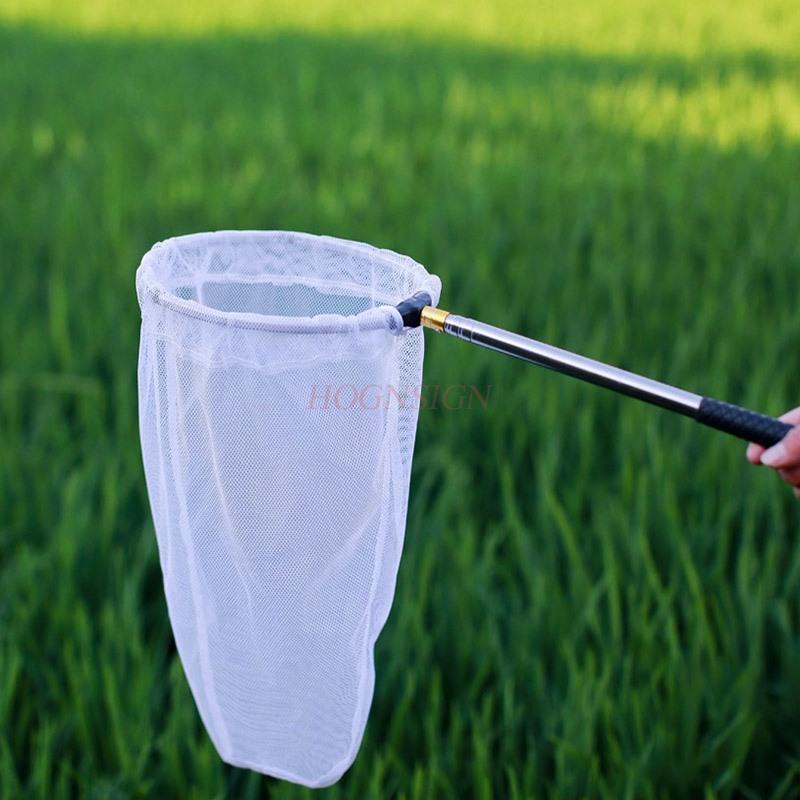 Butterfly Net Telescopic Fishing Net Shrimp Small Fishing Net Pocketstainless Steel Children'S Insect Catching Net