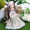 30CM Mini Movable 12Jointed Doll Girls Toy 3D Big Eyes BJD Princess Full Outfits Dresses Collection Childrens Doll Gift