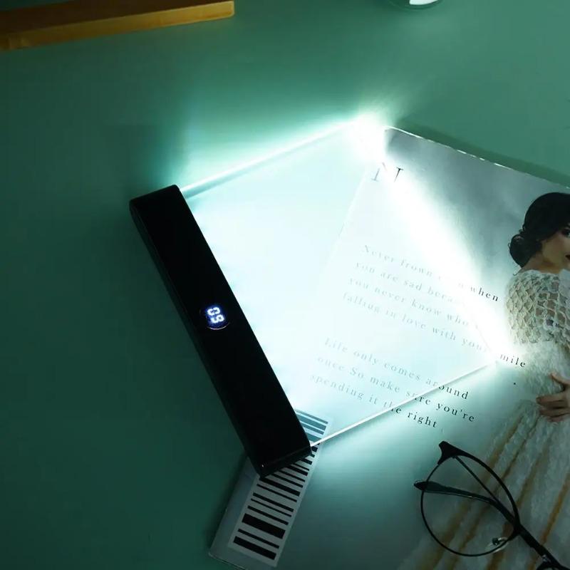 LED Reading Light for Reading at Night in Bed Flat Book Lights for Book Lovers for Reading Illuminator Panel Plate Lamp Board