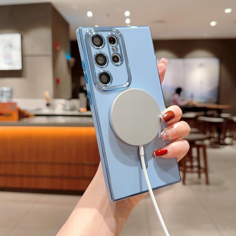 Цветное покрытие с узором «Любовь» Магнитный чехол для Samsung Galaxy и iPhone - Ударопрочный и совместимый с зарядкой