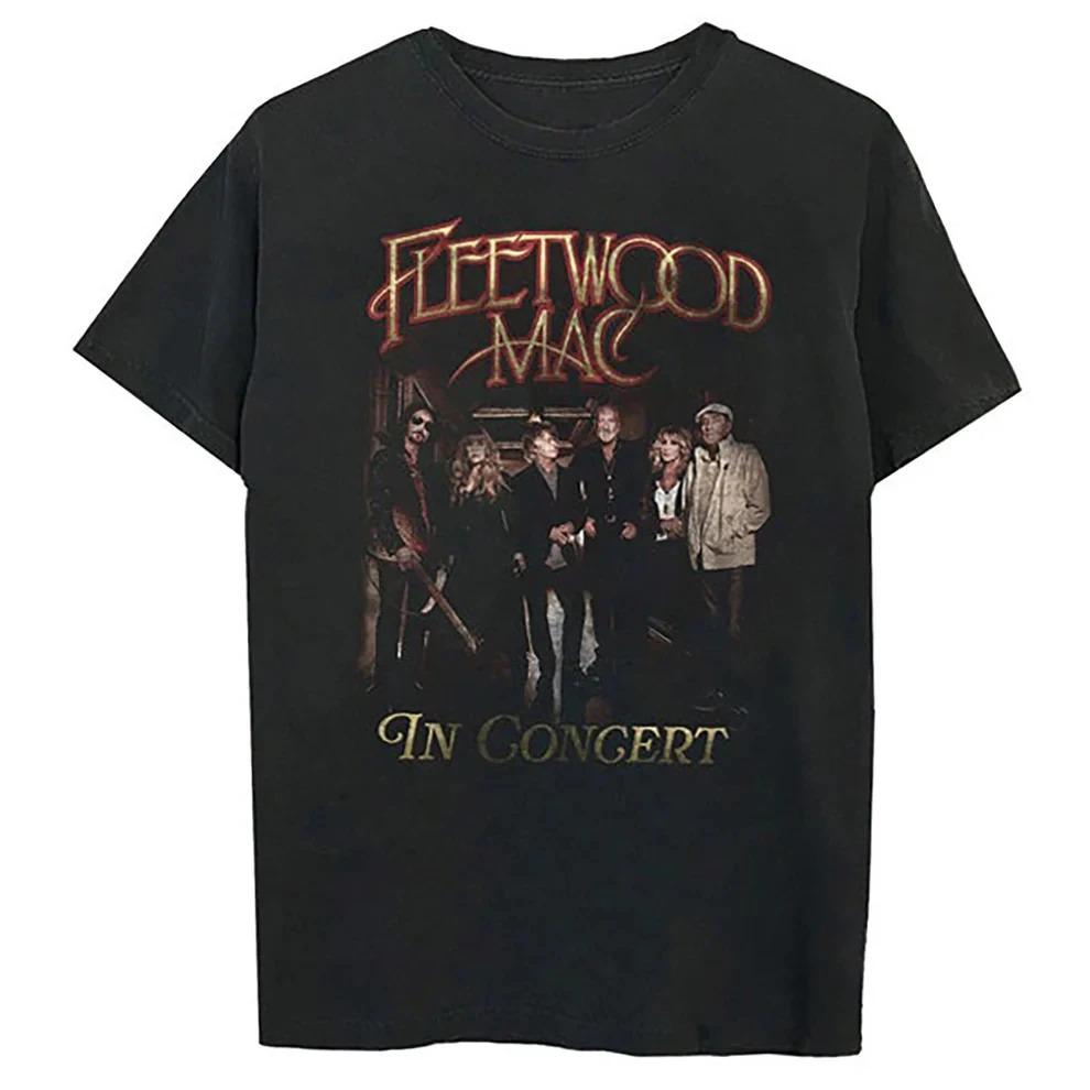 Рок-группа Fleetwood Mac Хлопковая Графическая Футболка с Обложкой Альбома Мужские Женские Рубашки 2026 Новая Летняя Весенняя Хип-хоп Y2k Модная Рубашка