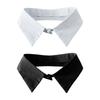 652F Shirt Lapel Collar White Color Mini Lapel Versatile Outfits Collar Sweet Girls Mini Lapel Decorative Shawl