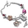 Новый замок ключ шарм 925 стерлингового серебра оригинальный браслет шарм бусины для женщин ювелирные изделия подарки