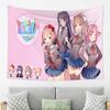 Тканевое панно Аниме Doki Doki Literature Club Милые Школьницы Печать Настенное Украшение для Комнаты Подростка Общежития