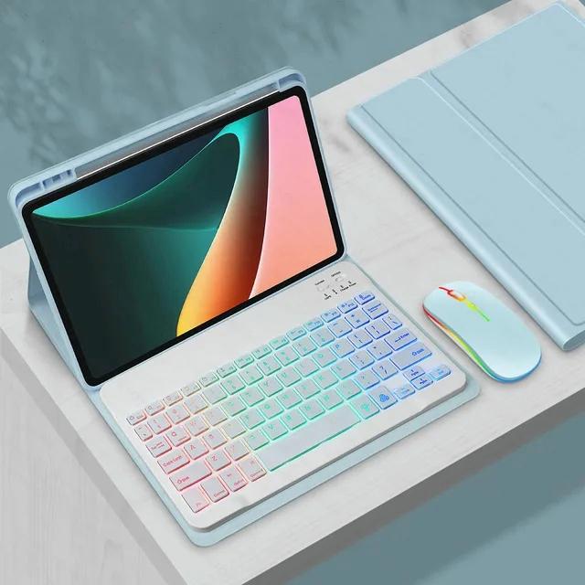 Чехол для клавиатуры для Xiaomi Pad 5/6 Pro 11 дюймов Redmi Pad SE 10,6, тонкий чехол-подставка для планшета с магнитно-съемной беспроводной Bluetooth-клавиатурой