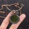 Moldavite Necklace Copper Wire Wrapped Adjustable Necklace Gemstone Copper Jewelry Designer Necklace Handmade Wire Wrap Jewelry Gift For Mom