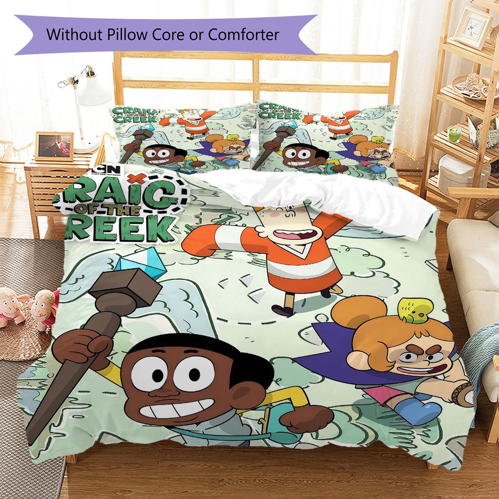 Creek Tales Bedding Quilt Set Quilt Cover Pillowcase Home Decoration Birthday Gift (1 * duvet cover + 2 * pillowcase, without core)