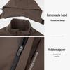 Мужская куртка в стиле business casual, ветрозащитная, со съемным капюшоном