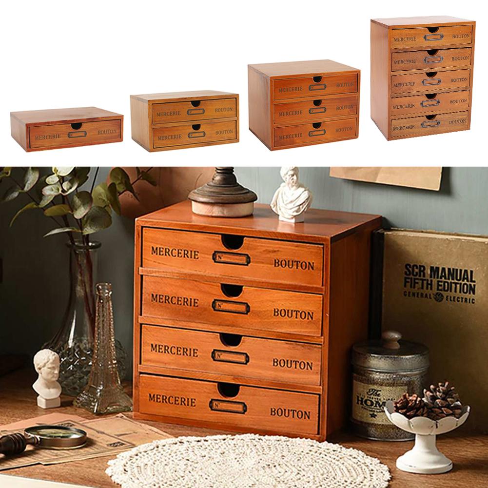 1-5 Tier Wooden Desktop Storage Cabinet – Multi-Purpose Organizer for Jewelry, Makeup, Office Files, Home & Desk Essential