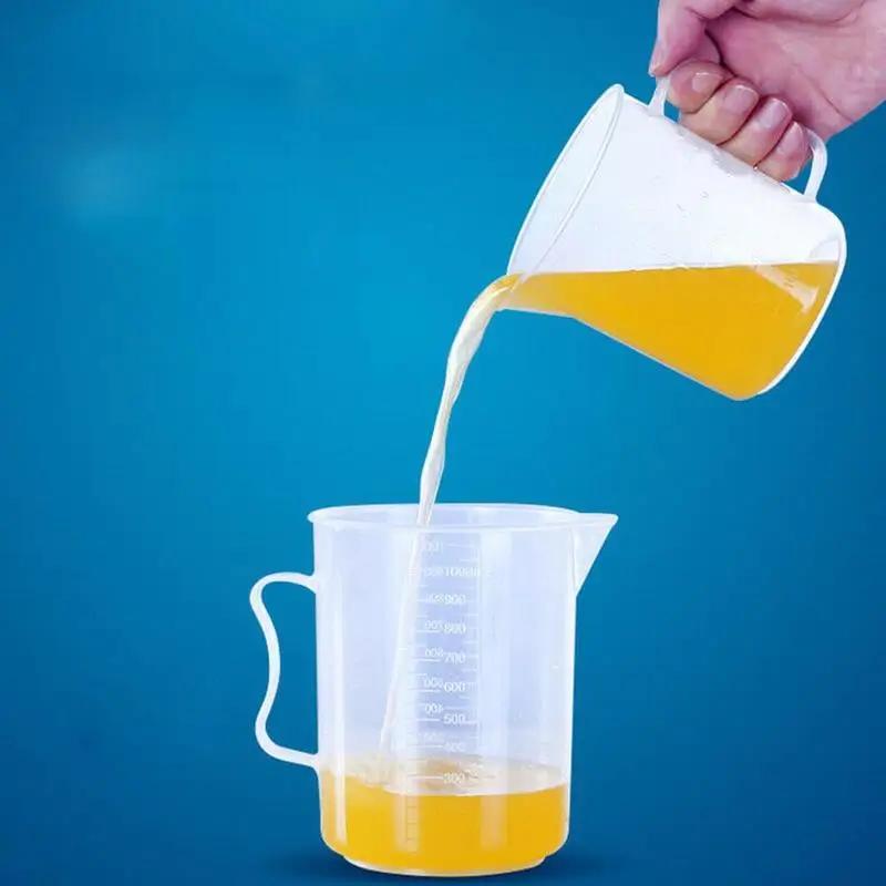 1000 мл Кухонный лабораторный мерный стакан с носиком и ручкой, кувшин для измерения жидкостей, прочный, для продажи, кухонный инструмент с носиком
