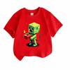 Kids Boys Girls 100% Cotton Crew Neck Short Sleeve T-Shirt, Funny Pixel Green Game Creeper Hold TNT Print Casual Soft Tee Tops for Children Daily Wear