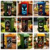 Halloween Yard Horror Accessories Wall Stickers Trash Can Decal Stickers, Spooky Skull Ghost Durable Facade Decals for Outdoor Garbage Cans,