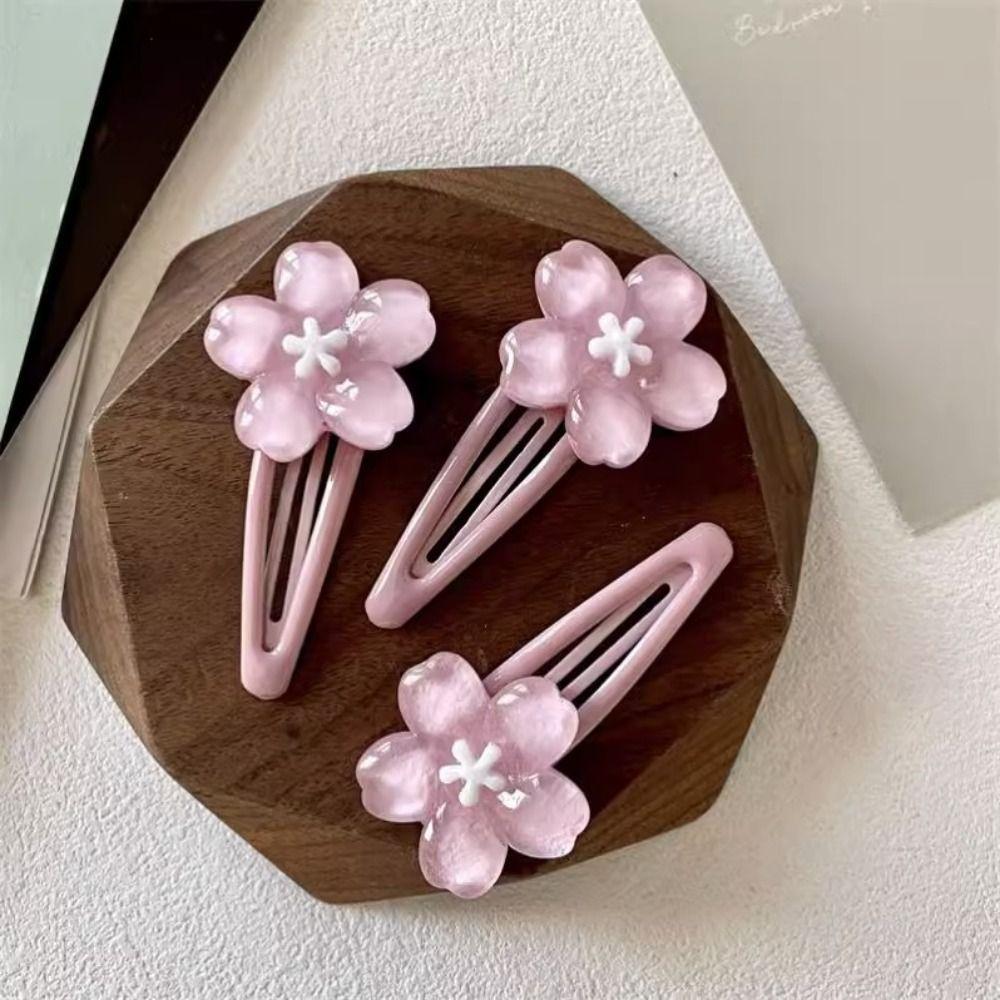 Hair Clip Flower Hair Clip Pink Sweet Barrettes Vintage Sakura Hairpin Headdress